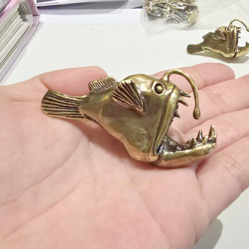 knobelle Anglerfish Brass Cabinet Knob - Ocean-Inspired Drawer Pull