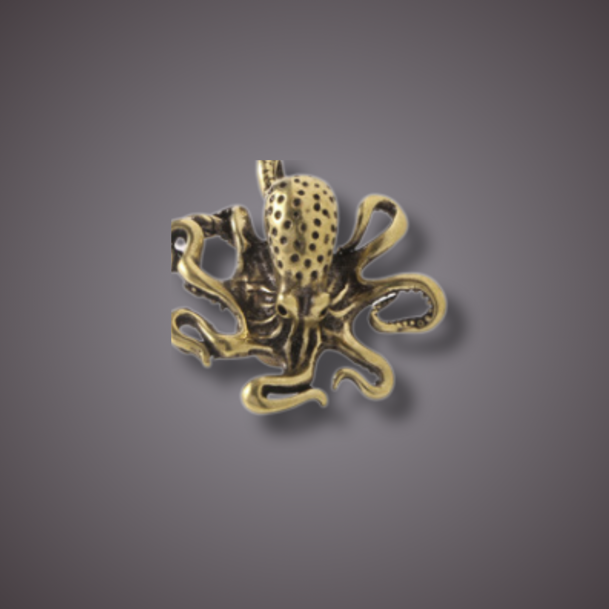 Knobelle Brass Octopus Knob | Nautical Cabinet Drawer Hardware | Coastal Vintage Furniture Accent