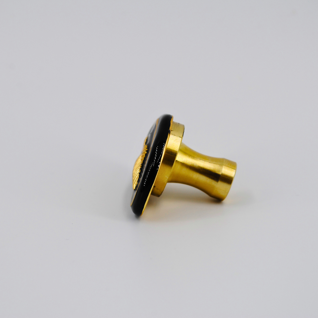 knobelle Schwarz-Goldener Harzknopf – Moderner Schrankgriff, Künstlerischer Wohnakzent