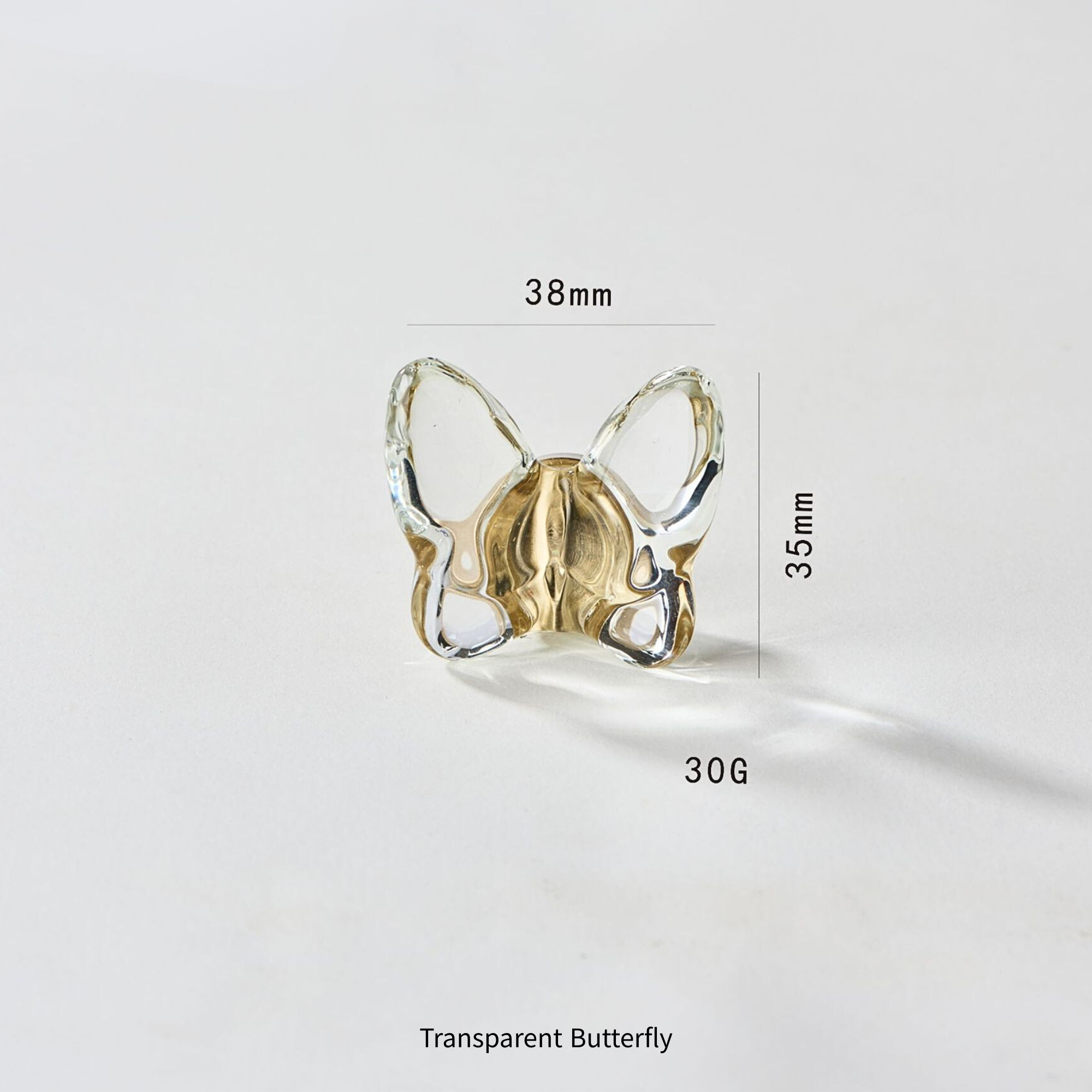 Knobelle Crystal Glass Cabinet Knob with Brass Base: Animal & Floral Drawer Pull