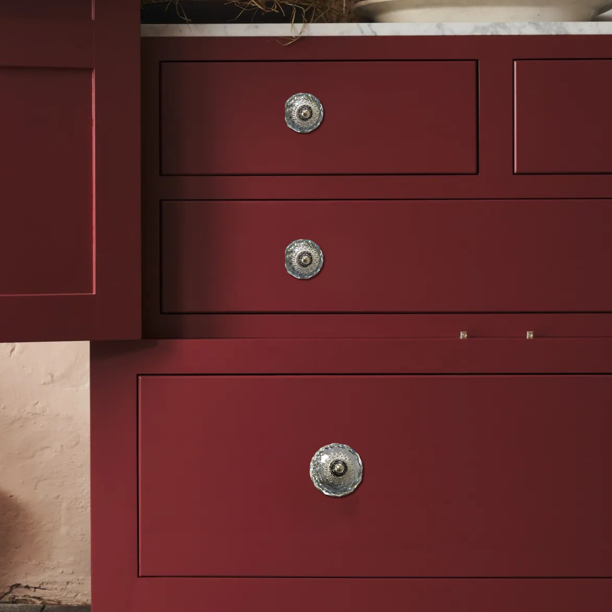 Knobelle Lumi – Vintage Cut Crystal Glass Knob, Elegant Cabinet & Drawer Handle