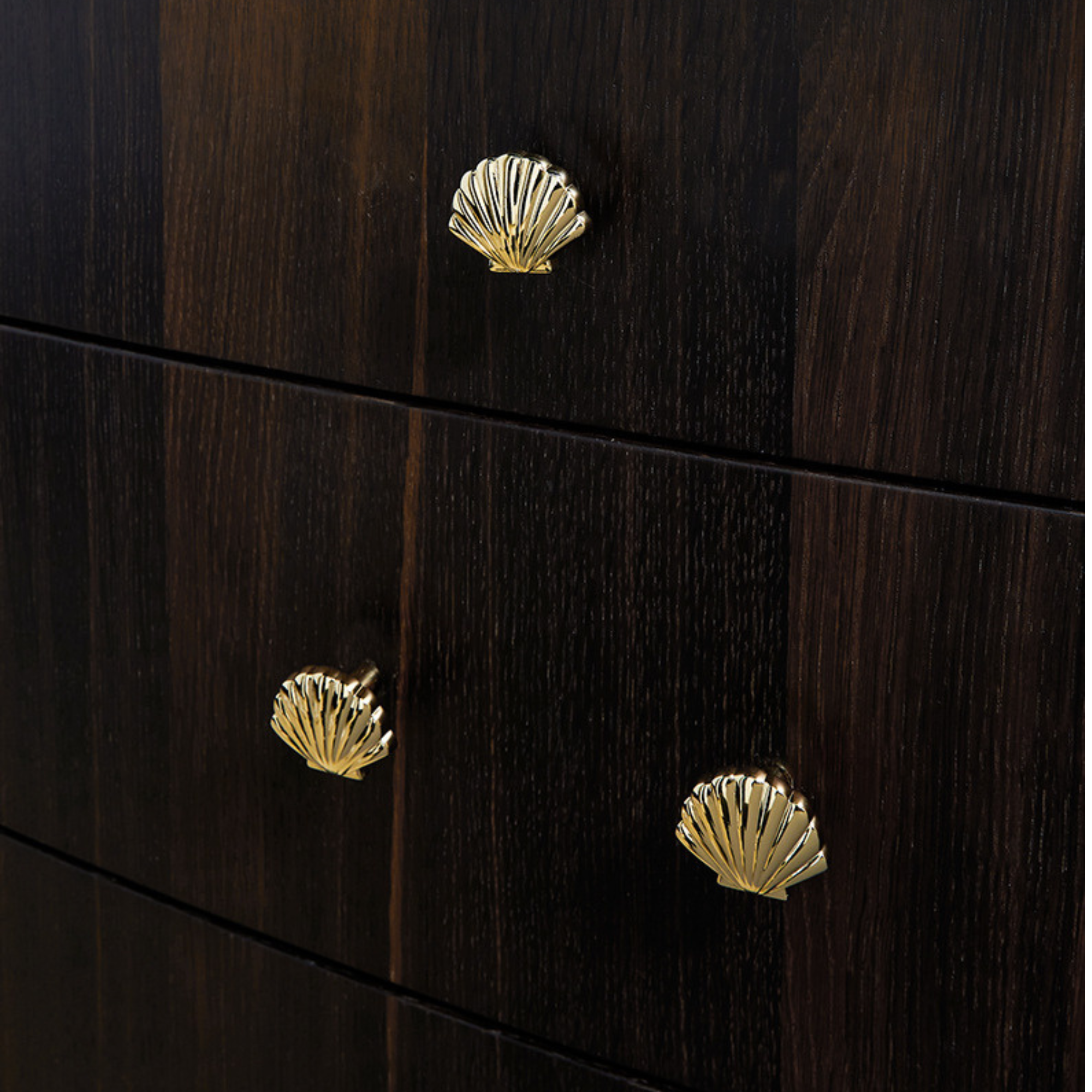 Knobelle Auréa  Marine Shell Cabinet Knob – Gold & Silver Seashell Drawer Pull | Golden Creatures Collection