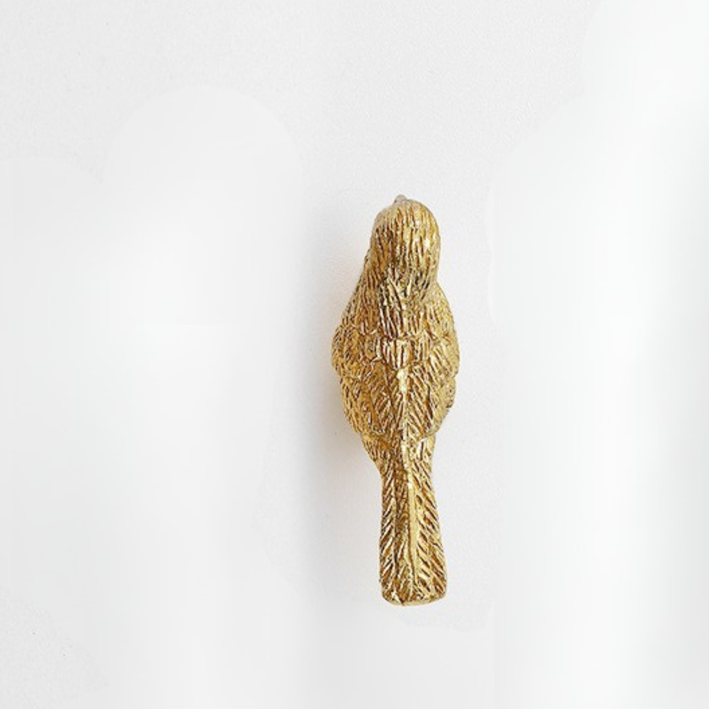 Brass Songbird Knob Set: Gold  Lark Cabinet Handles