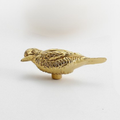 Brass Songbird Knob Set: Gold Sparrow Cabinet Handles