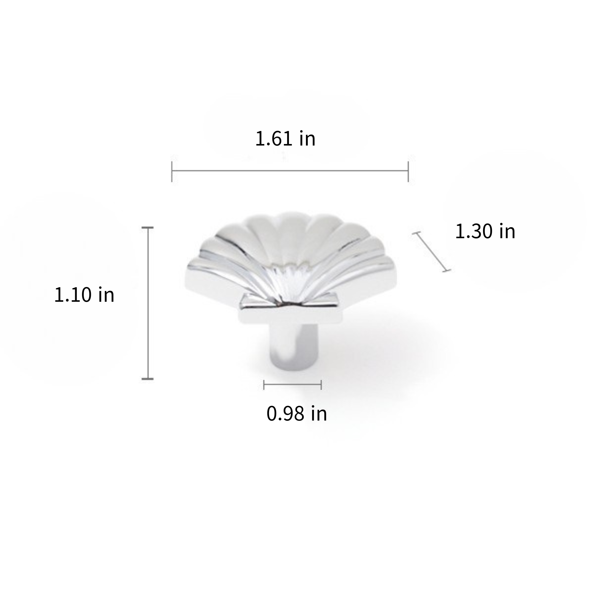 Knobelle Auréa  Marine Shell Cabinet Knob – Gold & Silver Seashell Drawer Pull | Golden Creatures Collection