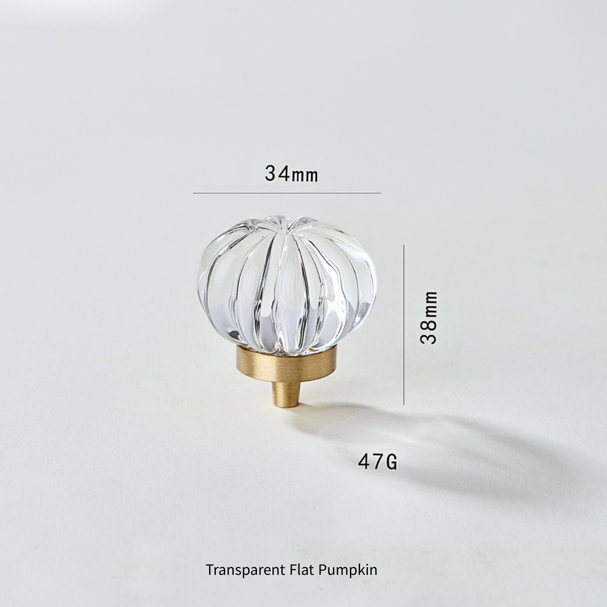 Knobelle Crystal Glass Cabinet Knob with Brass Base: Animal & Floral Drawer Pull