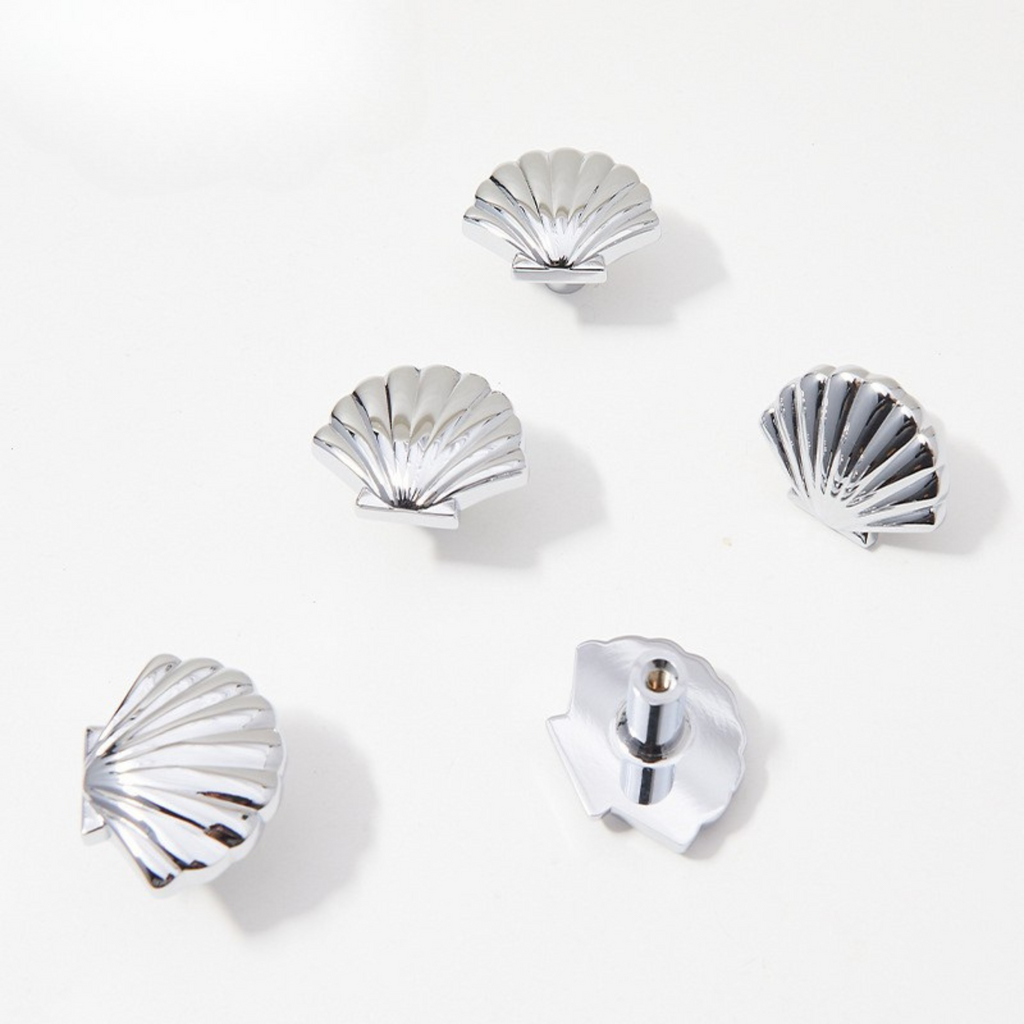 Knobelle Auréa  Marine Shell Cabinet Knob – Gold & Silver Seashell Drawer Pull | Golden Creatures Collection