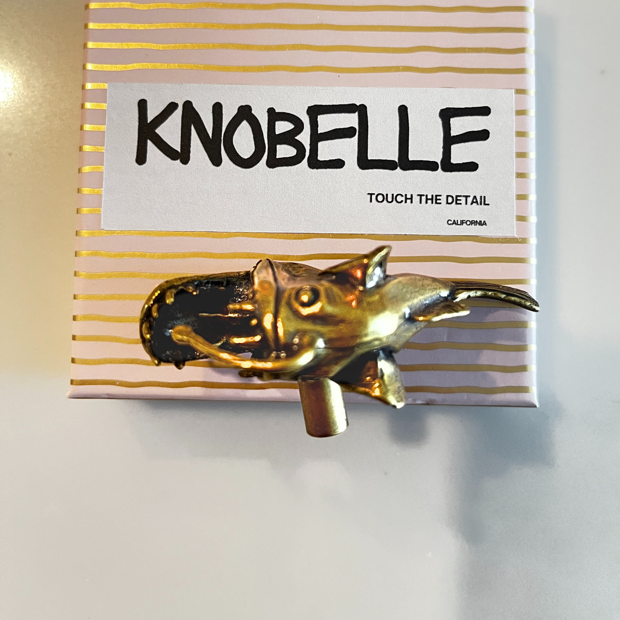 knobelle Anglerfish Brass Cabinet Knob - Ocean-Inspired Drawer Pull