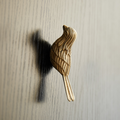 Knobelle Massiver Messing-Vogel-Schrankknauf – Vintage Gold Schubladengriff, Skulpturierte Tierbeschläge, Verspielter Wohnakzent