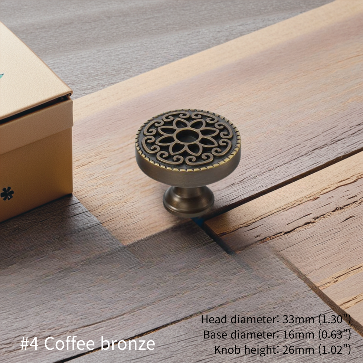 Knobelle ornate floral cabinet knob