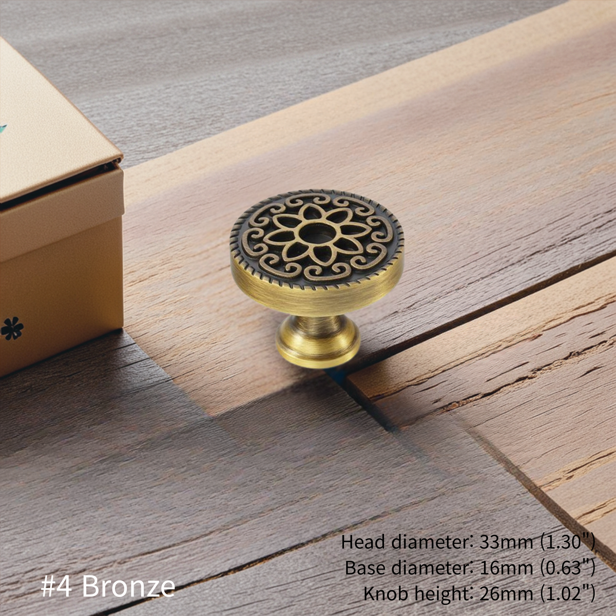 Knobelle ornate floral cabinet knob
