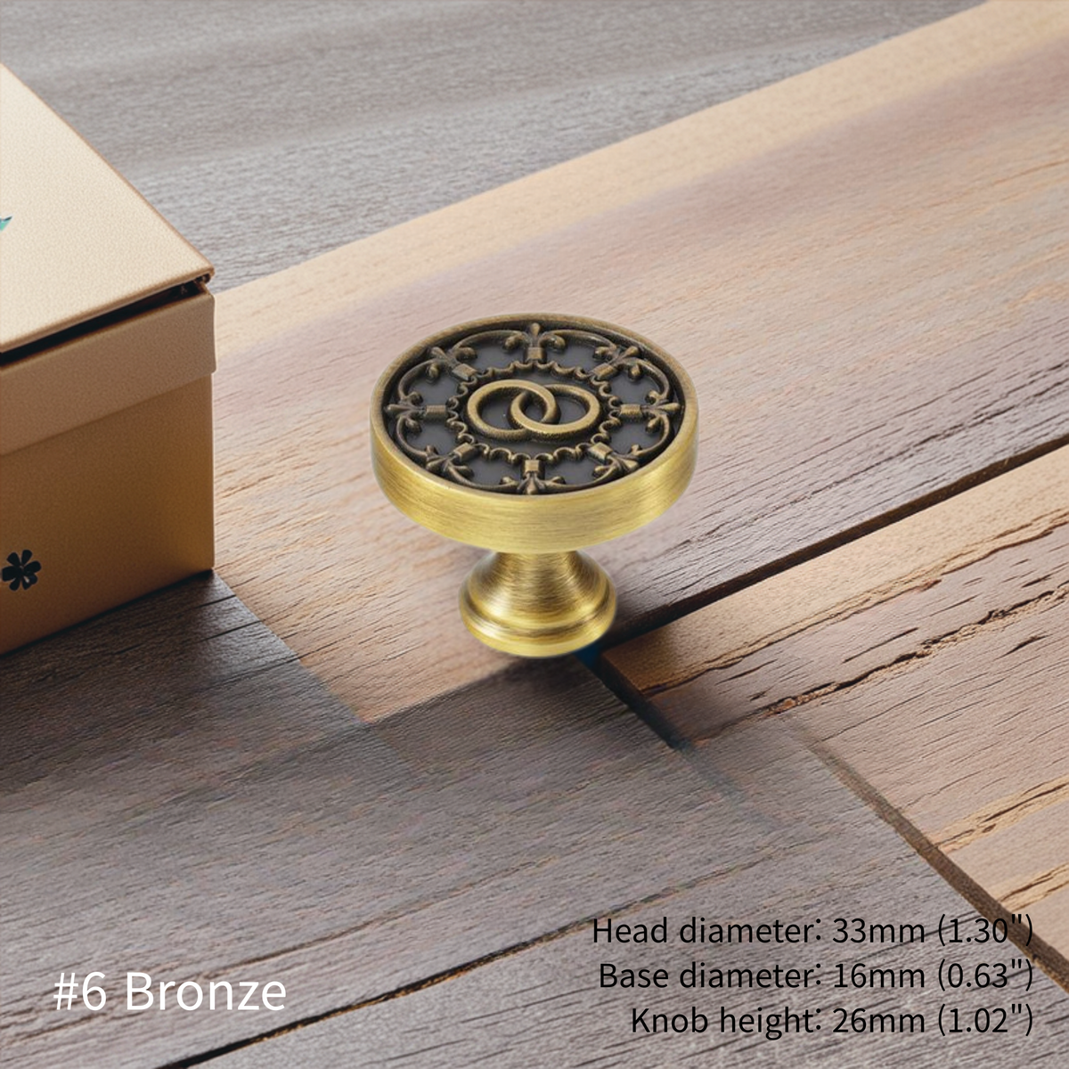 Knobelle ornate floral cabinet knob