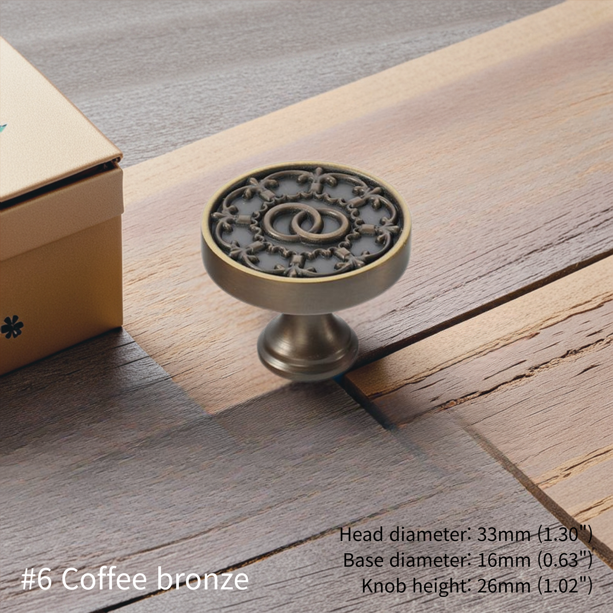 Knobelle ornate floral cabinet knob