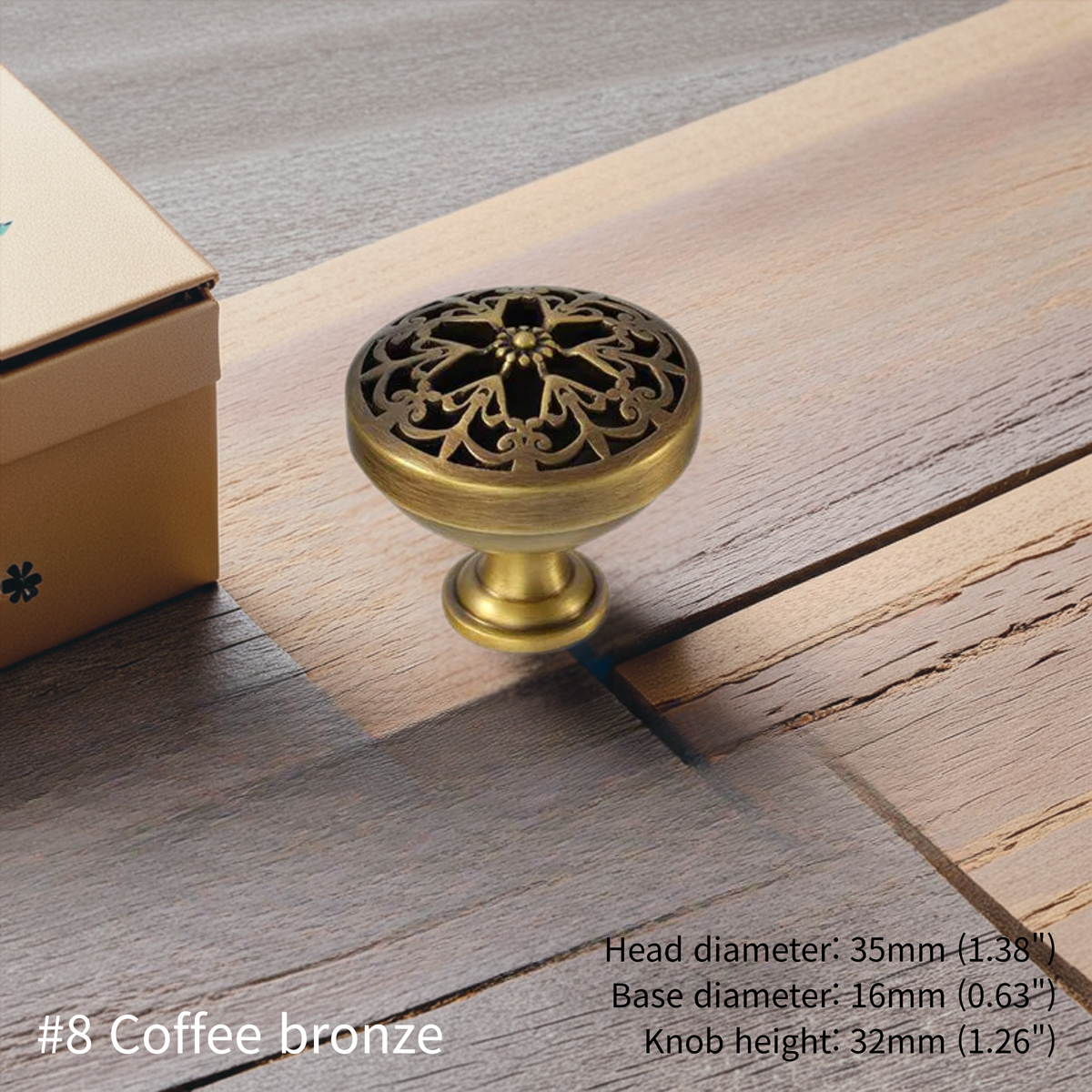 Knobelle ornate floral cabinet knob