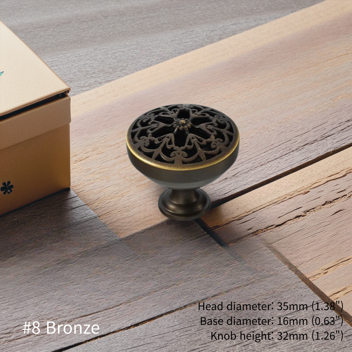 Knobelle ornate floral cabinet knob