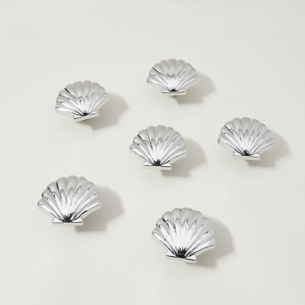 Knobelle Auréa  Marine Shell Cabinet Knob – Gold & Silver Seashell Drawer Pull | Golden Creatures Collection