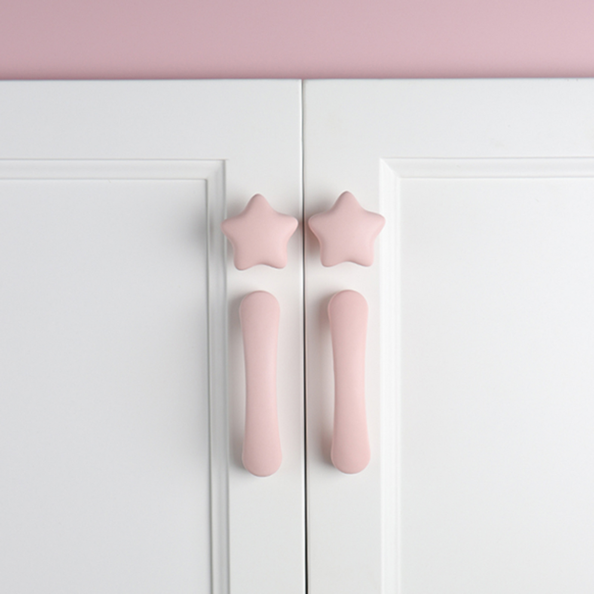 Knobelle pink paw and bone cabinet hardware