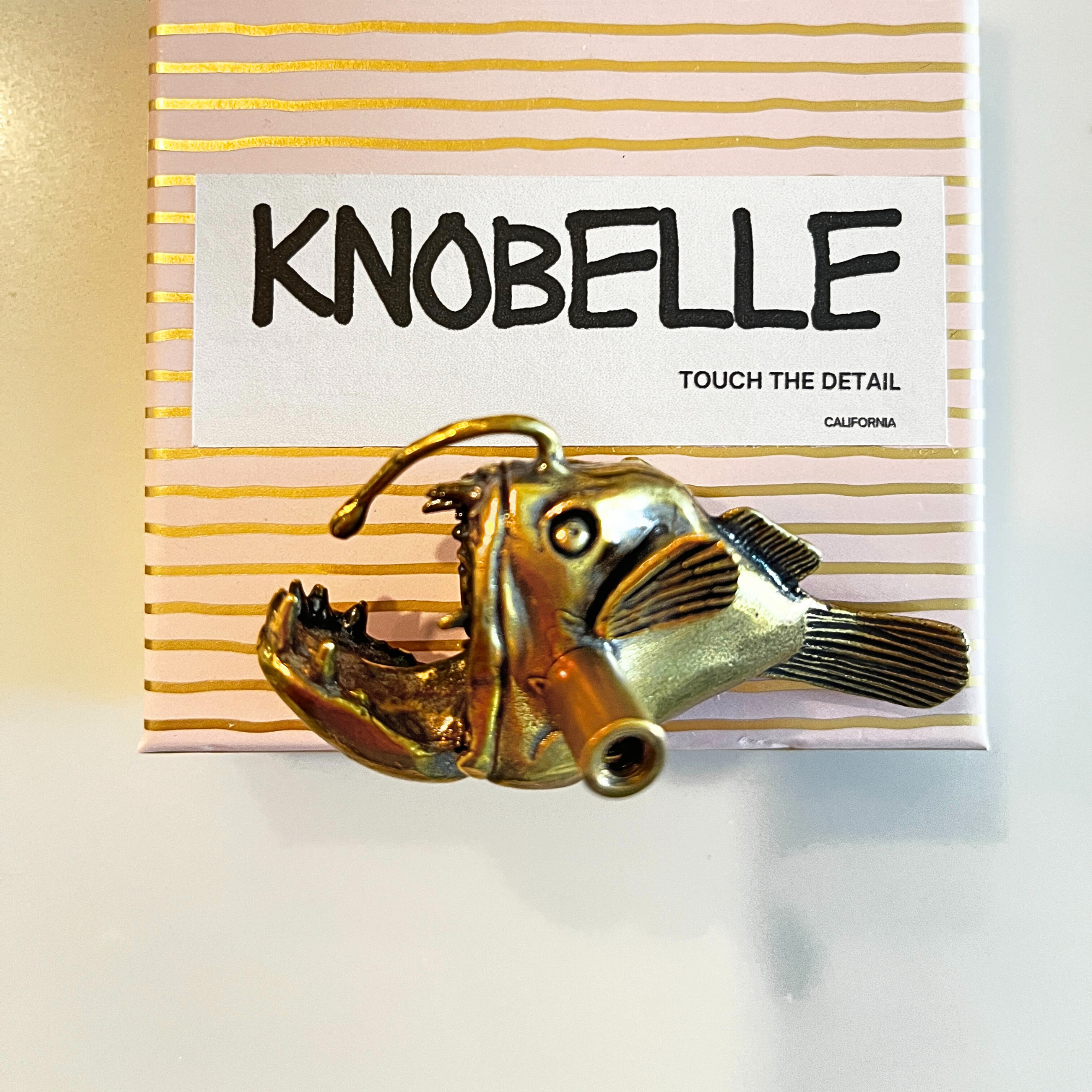 knobelle Anglerfish Brass Cabinet Knob - Ocean-Inspired Drawer Pull