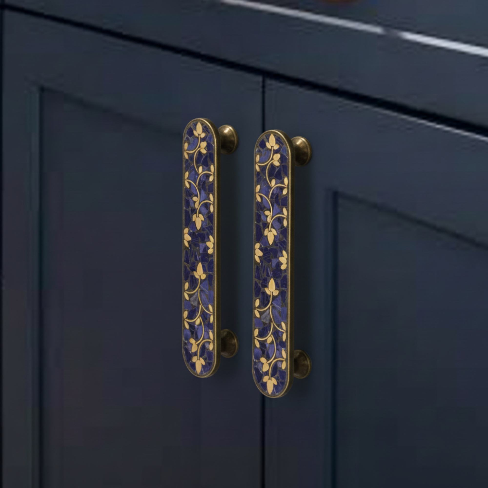 Knobelle Mosaïque Vintage Mosaic Cabinet Knob & Drawer Pull – Decorative Brass Hardware