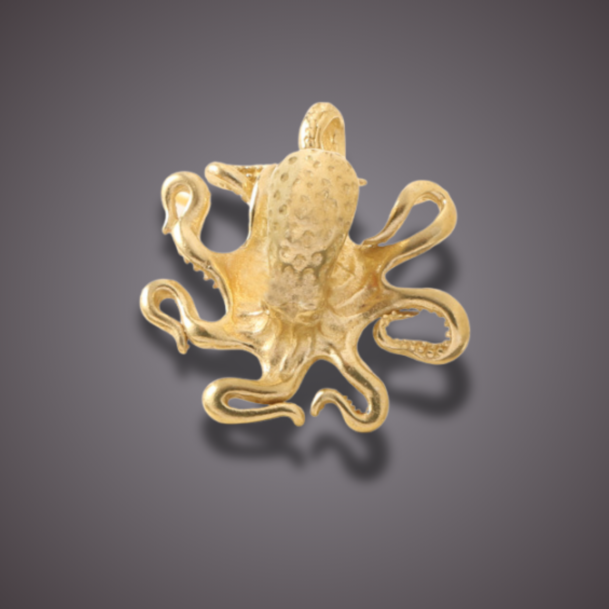Knobelle Brass Octopus Knob | Nautical Cabinet Drawer Hardware | Coastal Vintage Furniture Accent