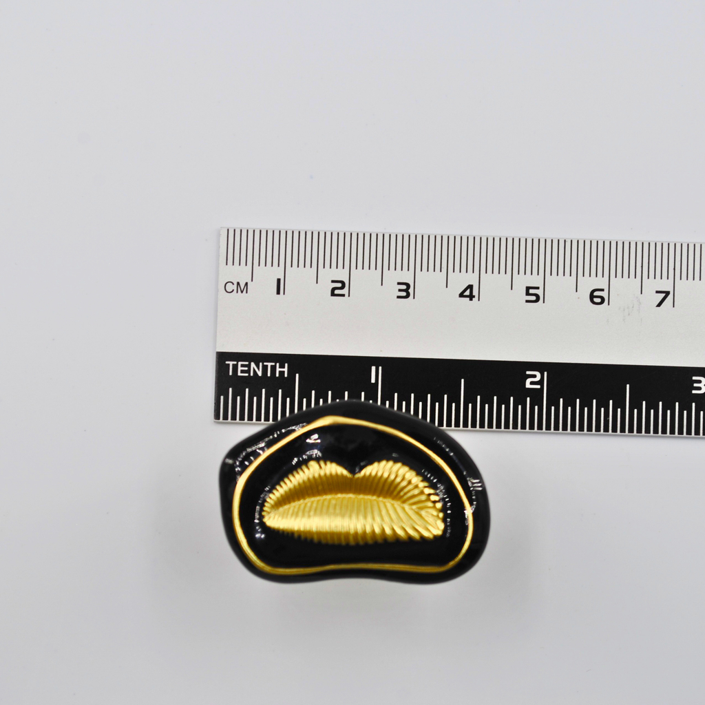 knobelle Schwarz-Goldener Harzknopf – Moderner Schrankgriff, Künstlerischer Wohnakzent