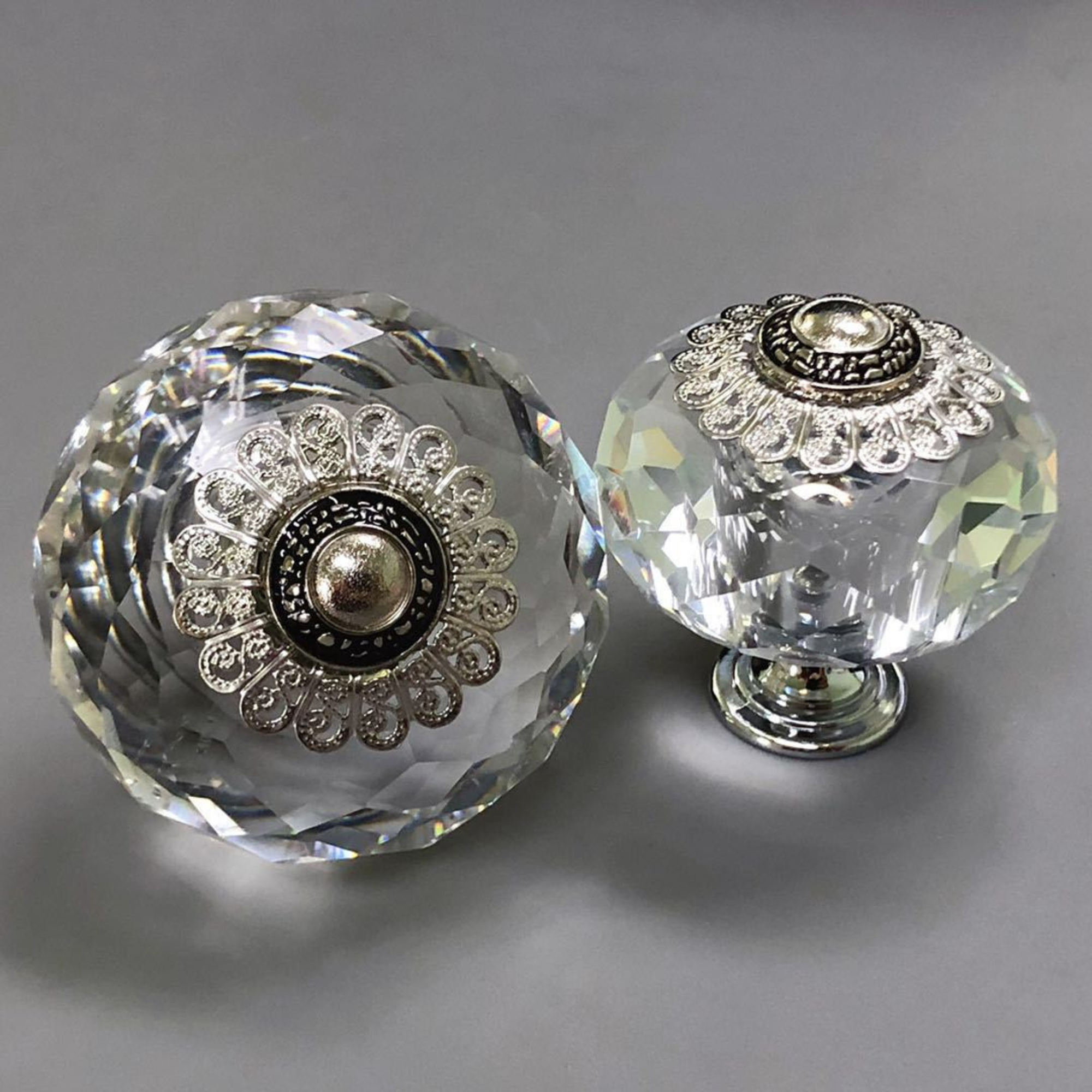Knobelle Lumi – Vintage Cut Crystal Glass Knob, Elegant Cabinet & Drawer Handle