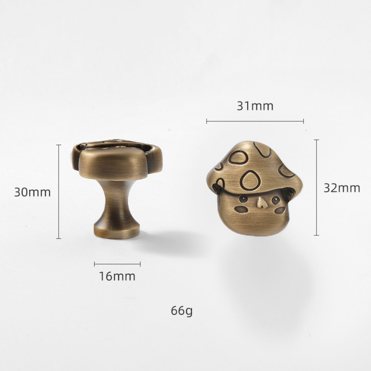 Knobelle mushroom character cabinet knob