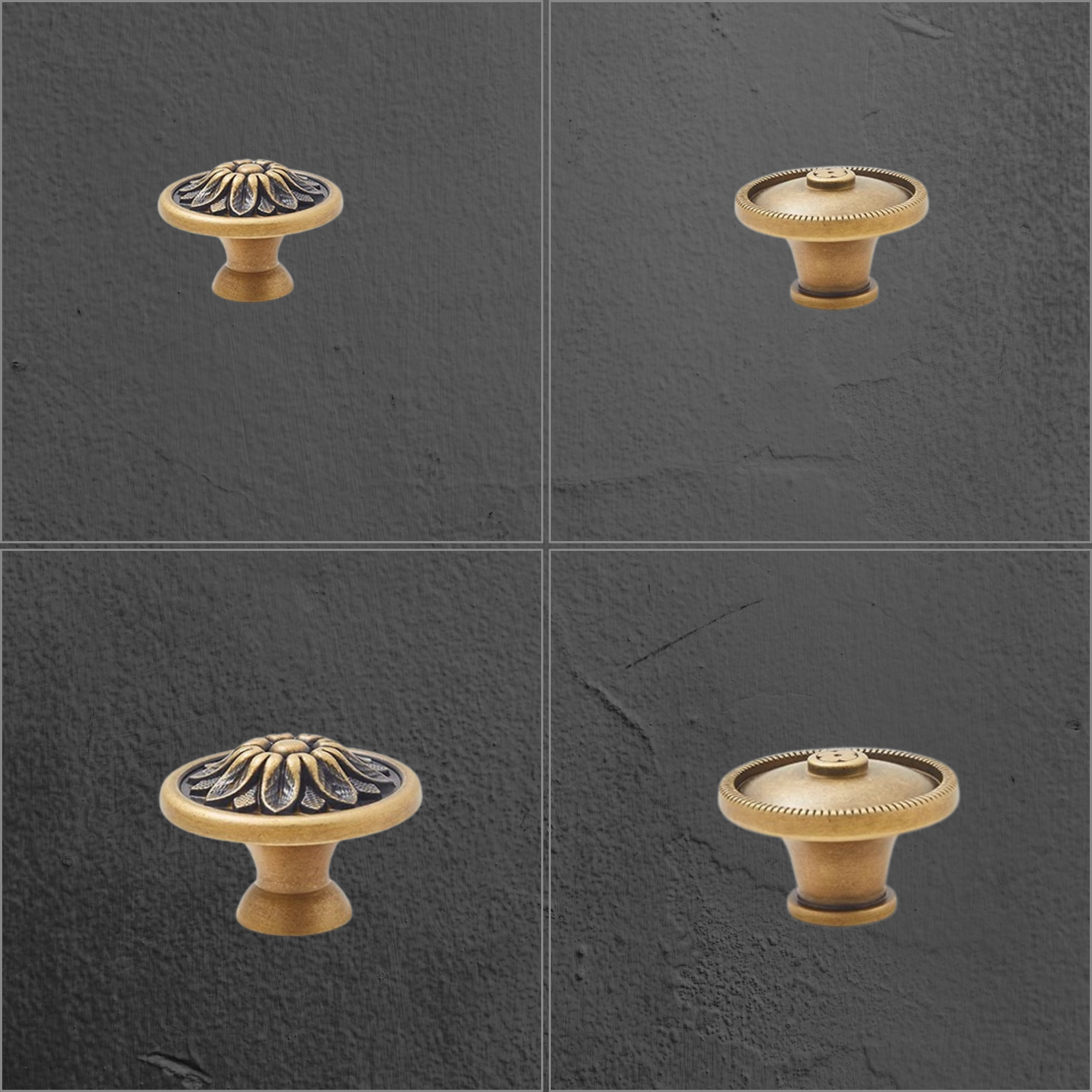 Knobelle Botanique – Antique Brass Cabinet Knobs | Vintage European Drawer Pulls for Cabinets, Dressers & Wardrobes