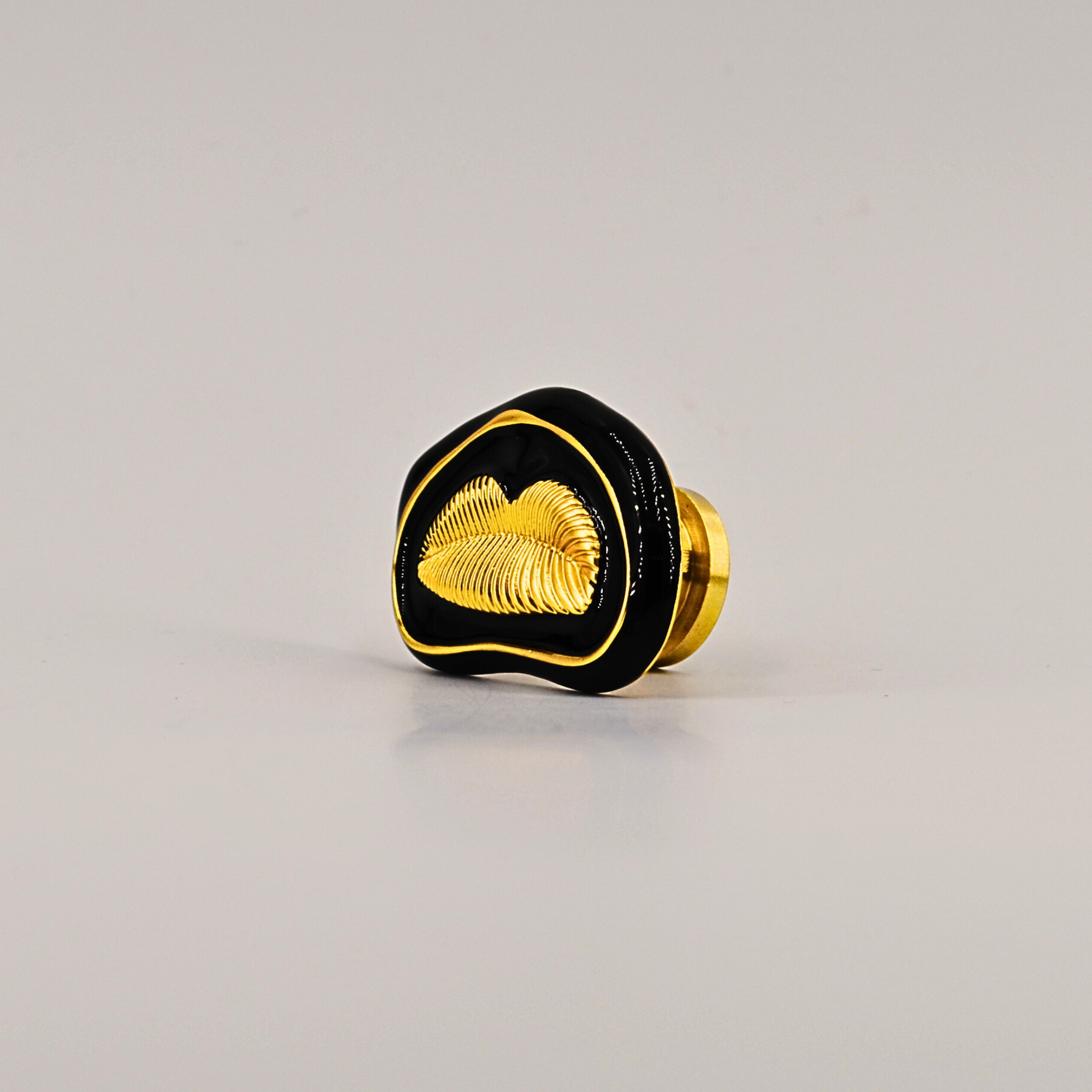 knobelle Schwarz-Goldener Harzknopf – Moderner Schrankgriff, Künstlerischer Wohnakzent