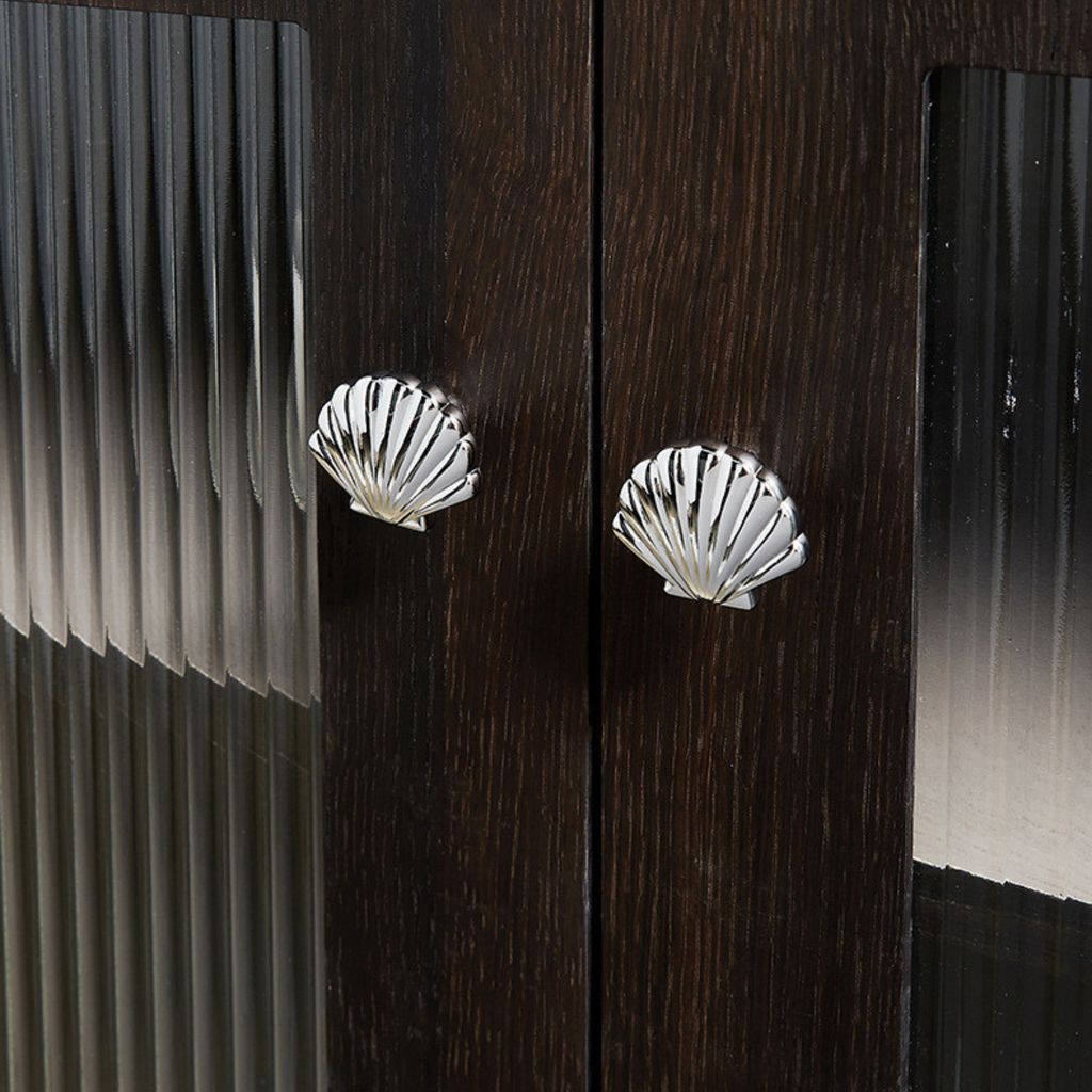 Knobelle Auréa  Marine Shell Cabinet Knob – Gold & Silver Seashell Drawer Pull | Golden Creatures Collection