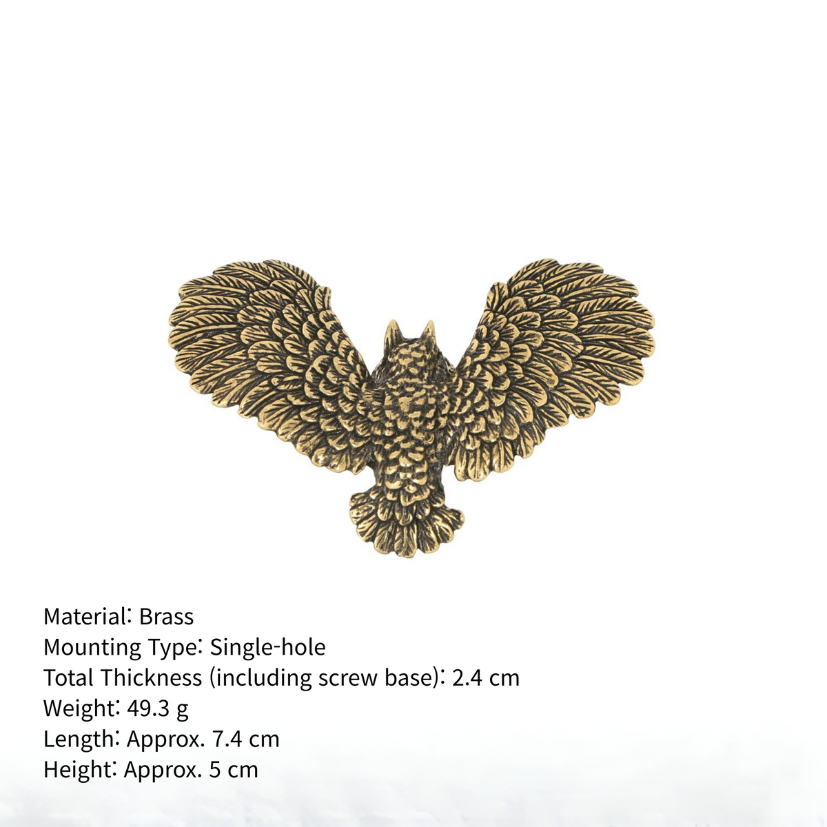 Knobelle spread-wing eagle cabinet pull