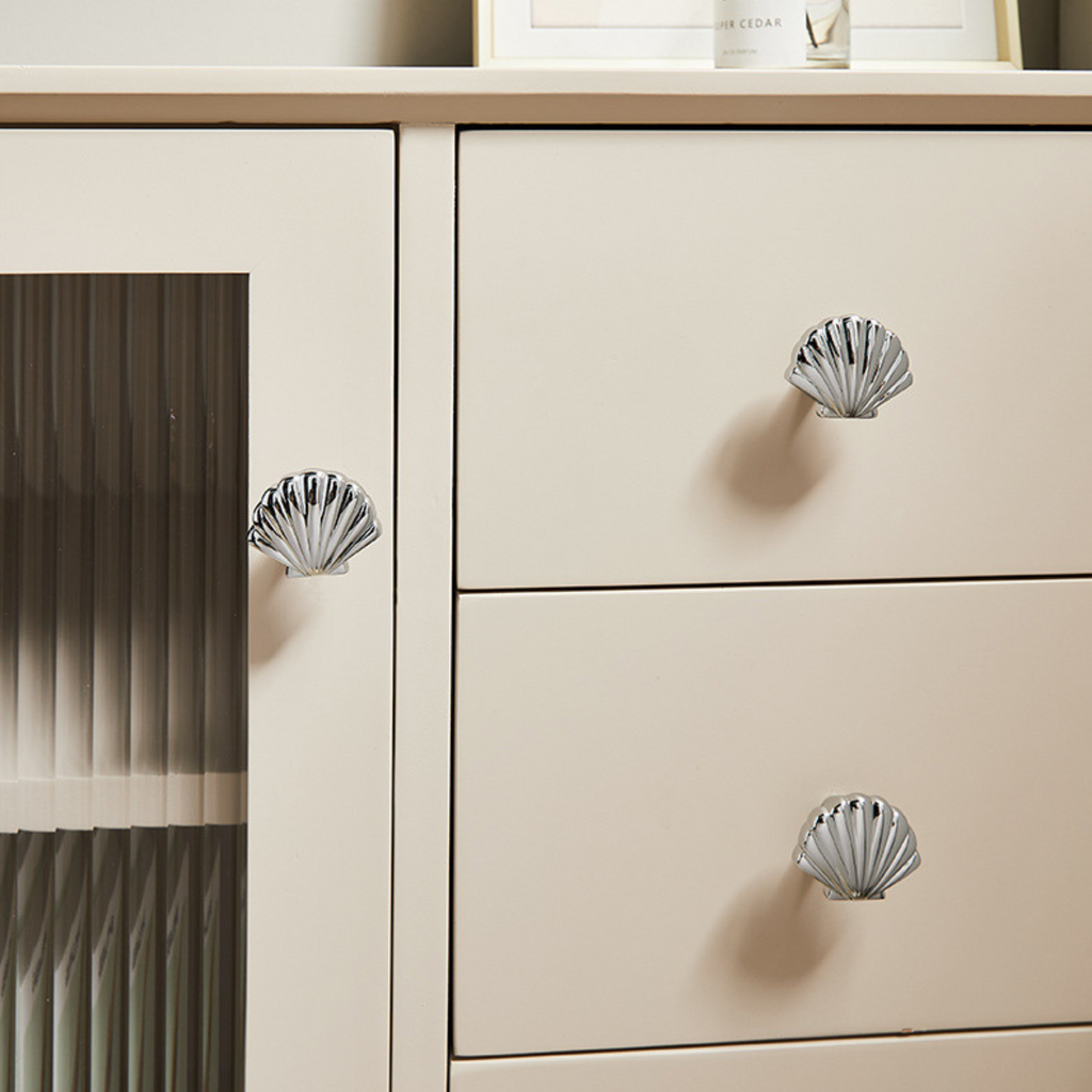 Knobelle Auréa  Marine Shell Cabinet Knob – Gold & Silver Seashell Drawer Pull | Golden Creatures Collection