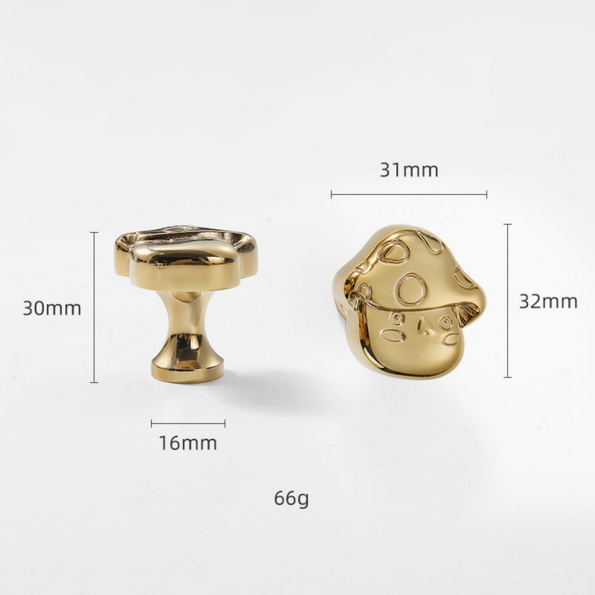 Knobelle mushroom character cabinet knob