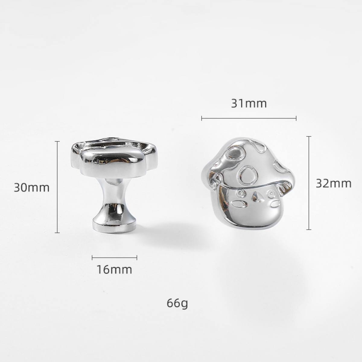 Knobelle mushroom character cabinet knob