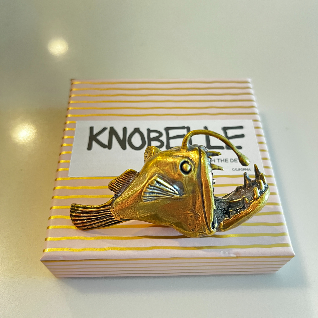 knobelle Anglerfish Brass Cabinet Knob - Ocean-Inspired Drawer Pull
