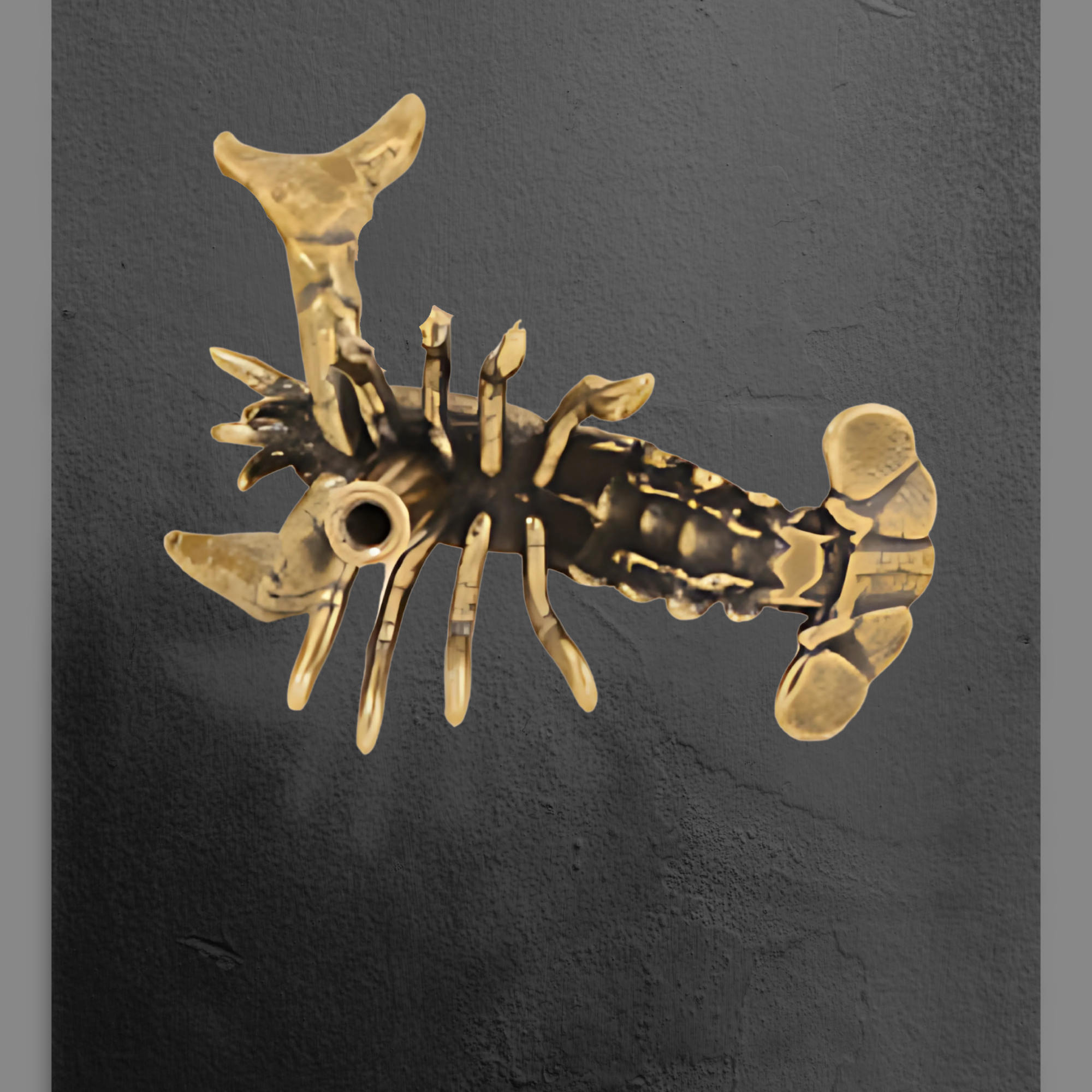 Knobelle Auréa  Marine – Brass Lobster Cabinet Knob | Nautical Drawer Pull for Coastal Decor