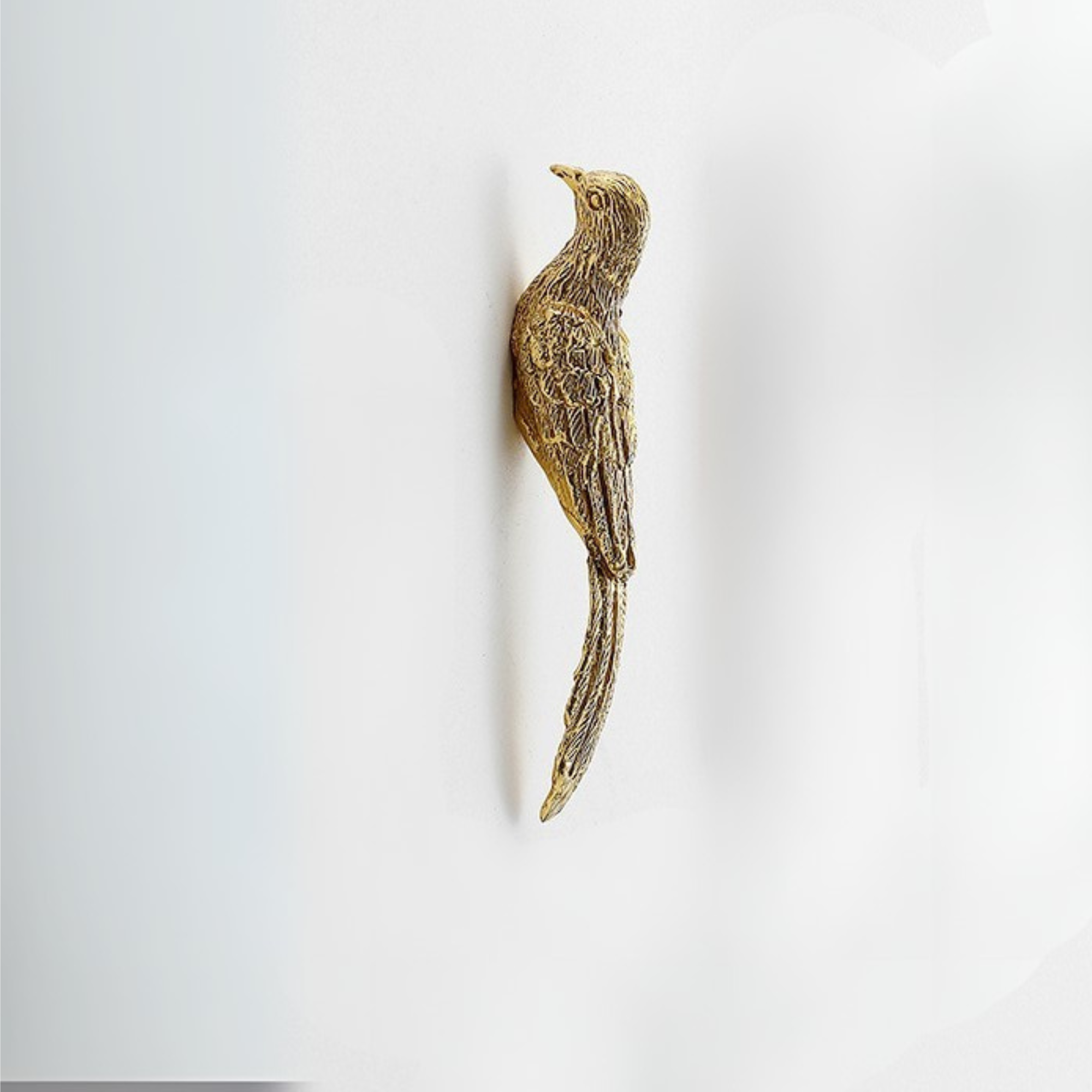 Knobelle Brass Bird Drawer Pull – Vintage Cabinet Handle, Nature Inspired Hardware, Whimsical Home Accent