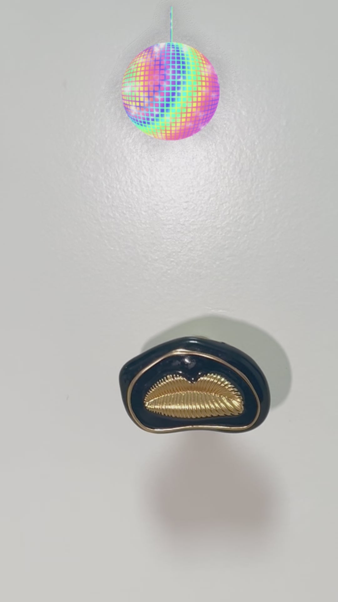 knobelle Black and Gold Resin Knob – Modern Cabinet Handle, Artistic Home Accent